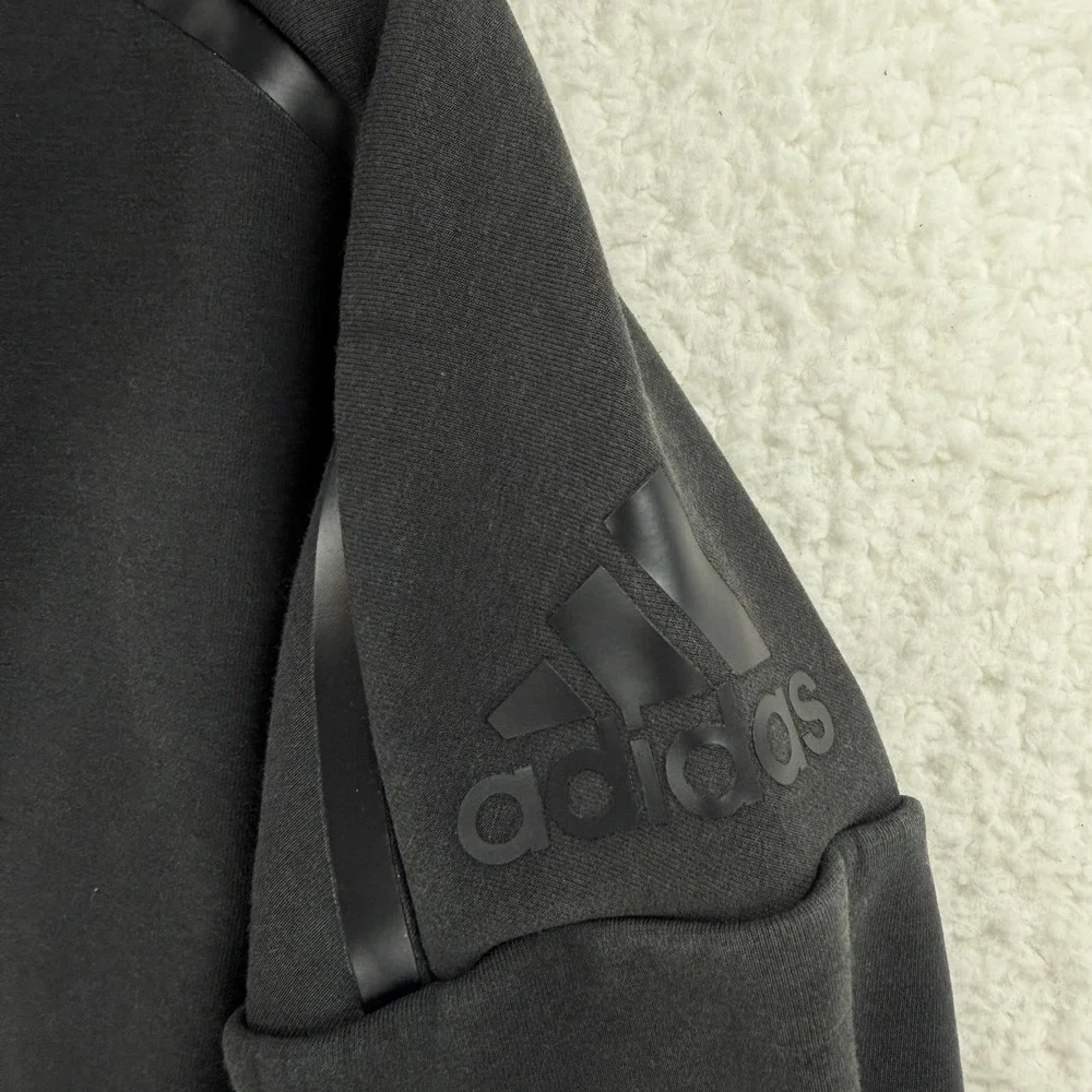 Adidas ZNE Hoodie 2 Mens Large Black Full Zip High Neck Athletic‎ Sweatshirt